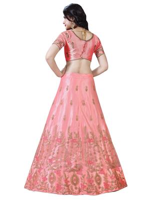 gold embroidered flared lehenga - 16484101 - Standard Image - 2