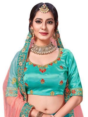 embroidered flared lehenga - 16484108 - Standard Image - 2