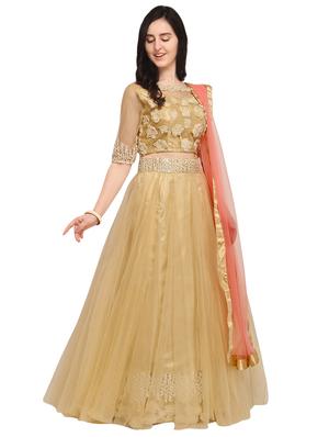 Embroidered flared lehenga - 16484142 - Standard Image - 2