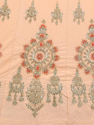 embroidered a-line lehenga - 16484174 - Standard Image - 5