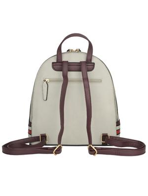 grey leatherette (pu) fashion backpack - 16484450 - Standard Image - 2