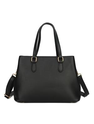 black leatherette (pu) regular handbag - 16484487 - Standard Image - 2