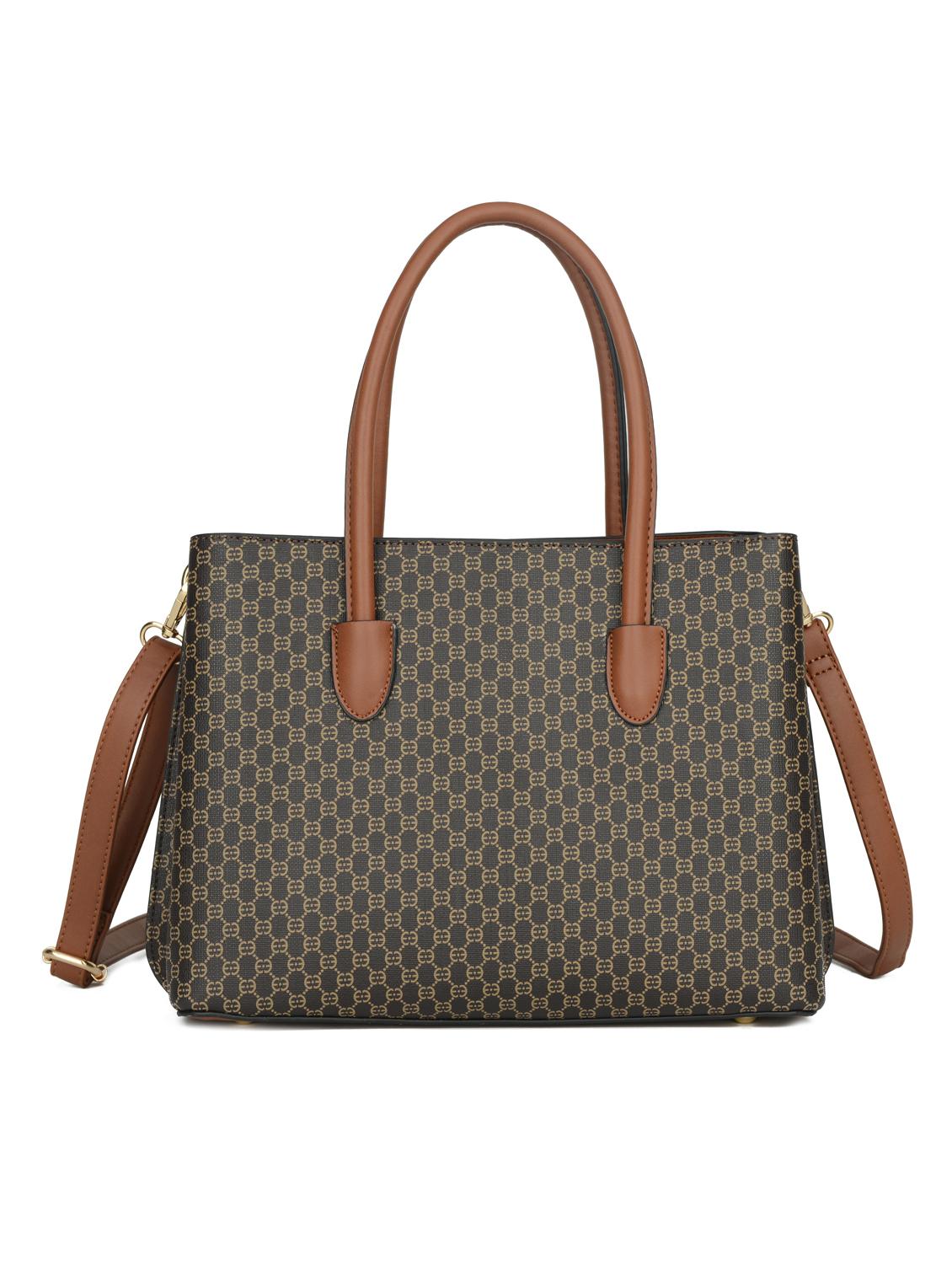 brown leatherette (pu) regular handbag - 16484494 - Zoom Image - 2