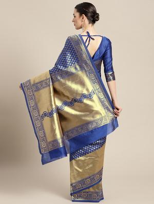 motif printed saree with blouse - 16484538 - Standard Image - 2
