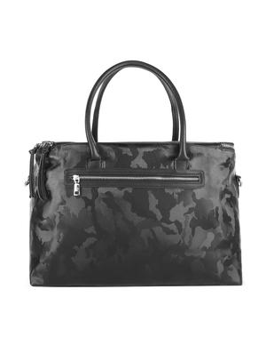 black leatherette (pu) duffel handbag - 16484832 - Standard Image - 2