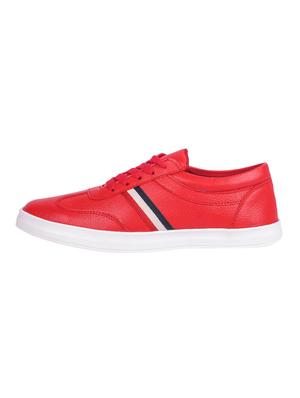 longwalk red leatherette lace up sneakers - 16485167 - Standard Image - 2