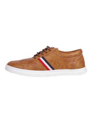 Longwalk tan leatherette lace up sneakers - 16485222 - Standard Image - 2