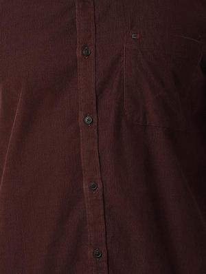 red solid corduroy shirt - 16485724 - Standard Image - 5