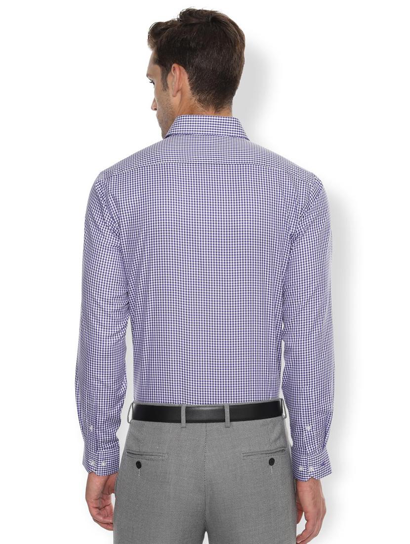 purple checkered formal shirt - 16485792 - Zoom Image - 2