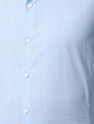 blue checkered formal shirt - 16485811 - Standard Image - 5