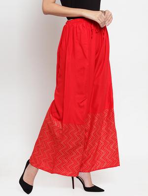 drawstring waist chevron detail palazzo - 16487999 - Standard Image - 2