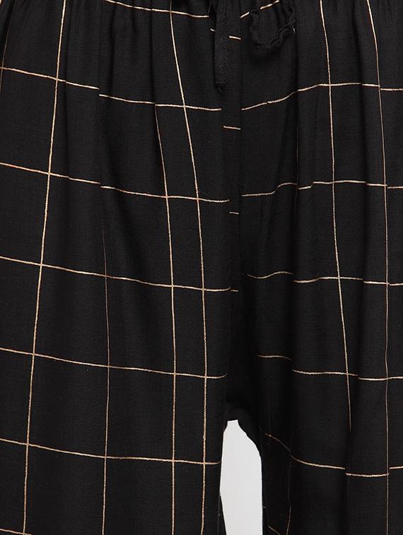 high rise checkered palazzo - 16488004 - Zoom Image - 5
