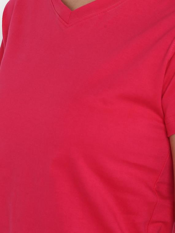 v- neck solid tee - 16489119 - Zoom Image - 5