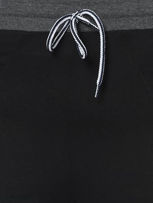 black solid full length track pant - 16489901 - Standard Image - 5