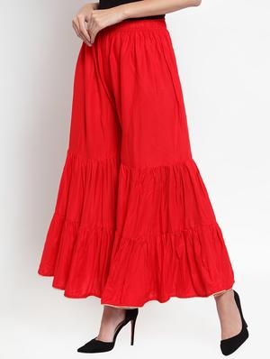red rayon sharara - 16490482 - Standard Image - 2