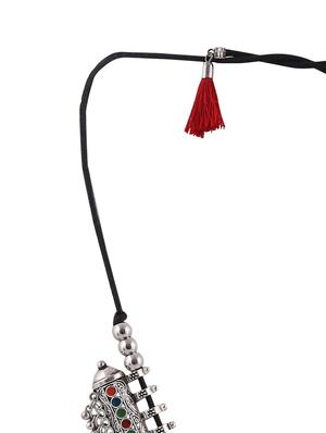 multi colored metal statement necklace - 16491001 - Standard Image - 2