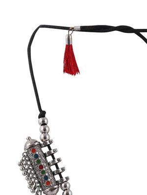 multi colored metal statement necklace - 16491002 - Standard Image - 2
