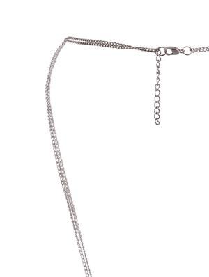 silver metal statement necklace - 16491004 - Standard Image - 2