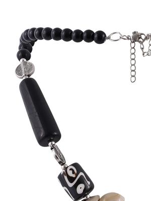 black metal statement necklace - 16491007 - Standard Image - 2
