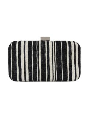 black cotton polyester blend box clutch - 16491036 - Standard Image - 2