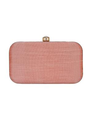 pink faux silk box clutch - 16491041 - Standard Image - 2
