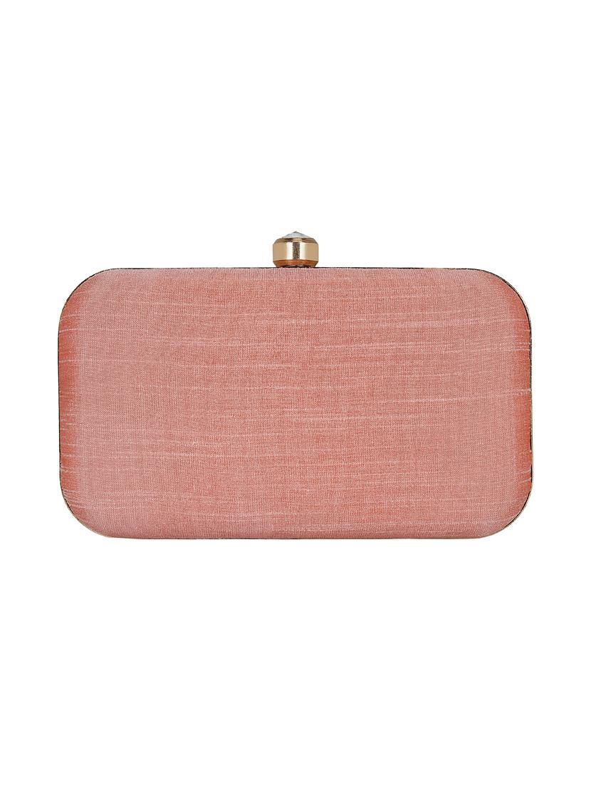 pink faux silk box clutch - 16491041 - Zoom Image - 2