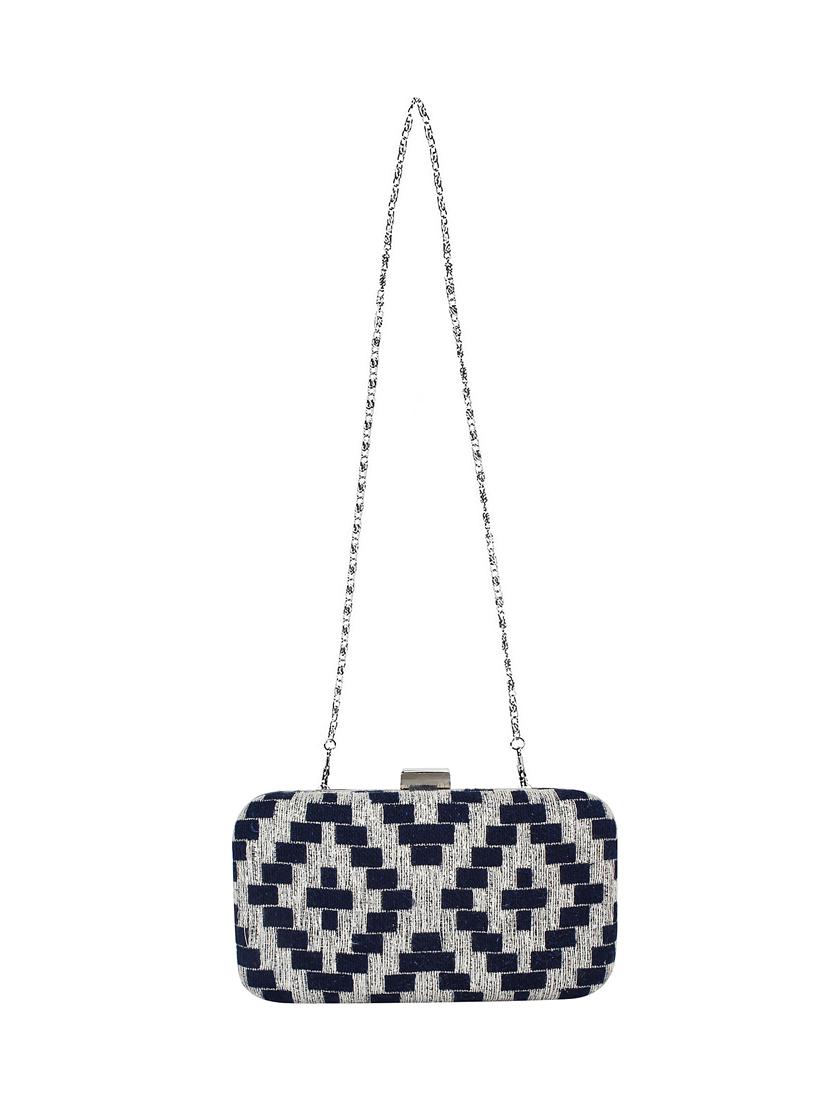 blue cotton box clutch - 16491048 - Zoom Image - 5