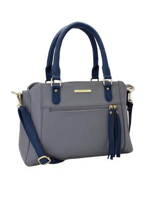 grey leatherette (pu) regular handbag - 16491797 - Standard Image - 5