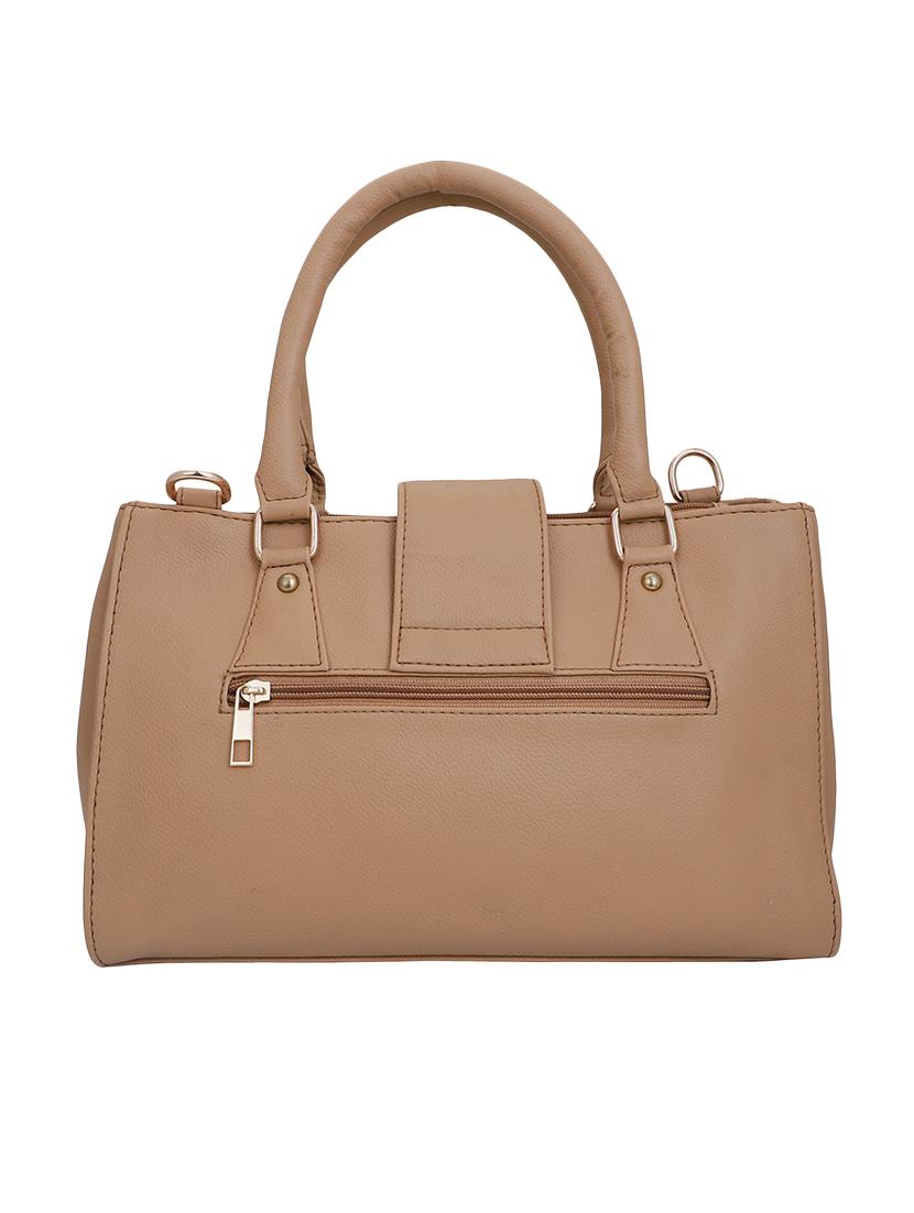 beige leatherette (pu) regular handbag - 16491807 - Zoom Image - 2