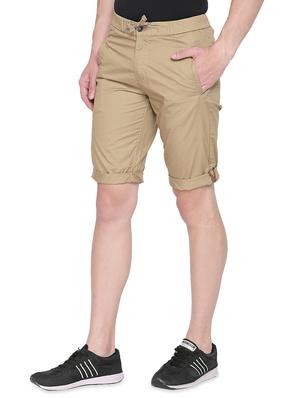 beige solid bermuda shorts - 16491908 - Standard Image - 2