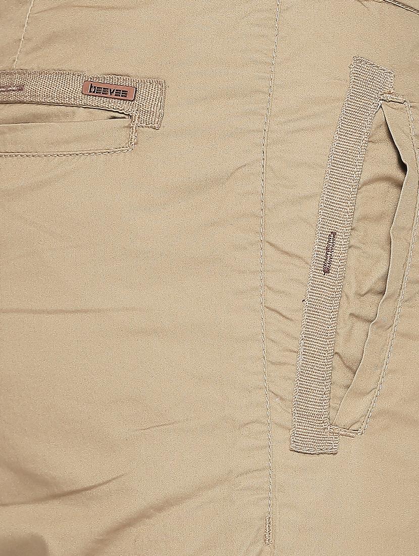 beige solid bermuda shorts - 16491908 - Zoom Image - 5
