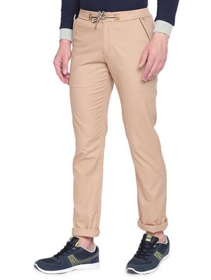 beige solid full length track pant - 16491985 - Standard Image - 2