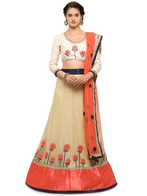 embroidered flared lehenga - 16492534 - Very Small Image - 1
