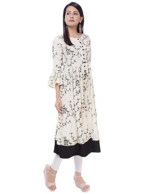 Conversational flared kurta - 16492869 - Standard Image - 2
