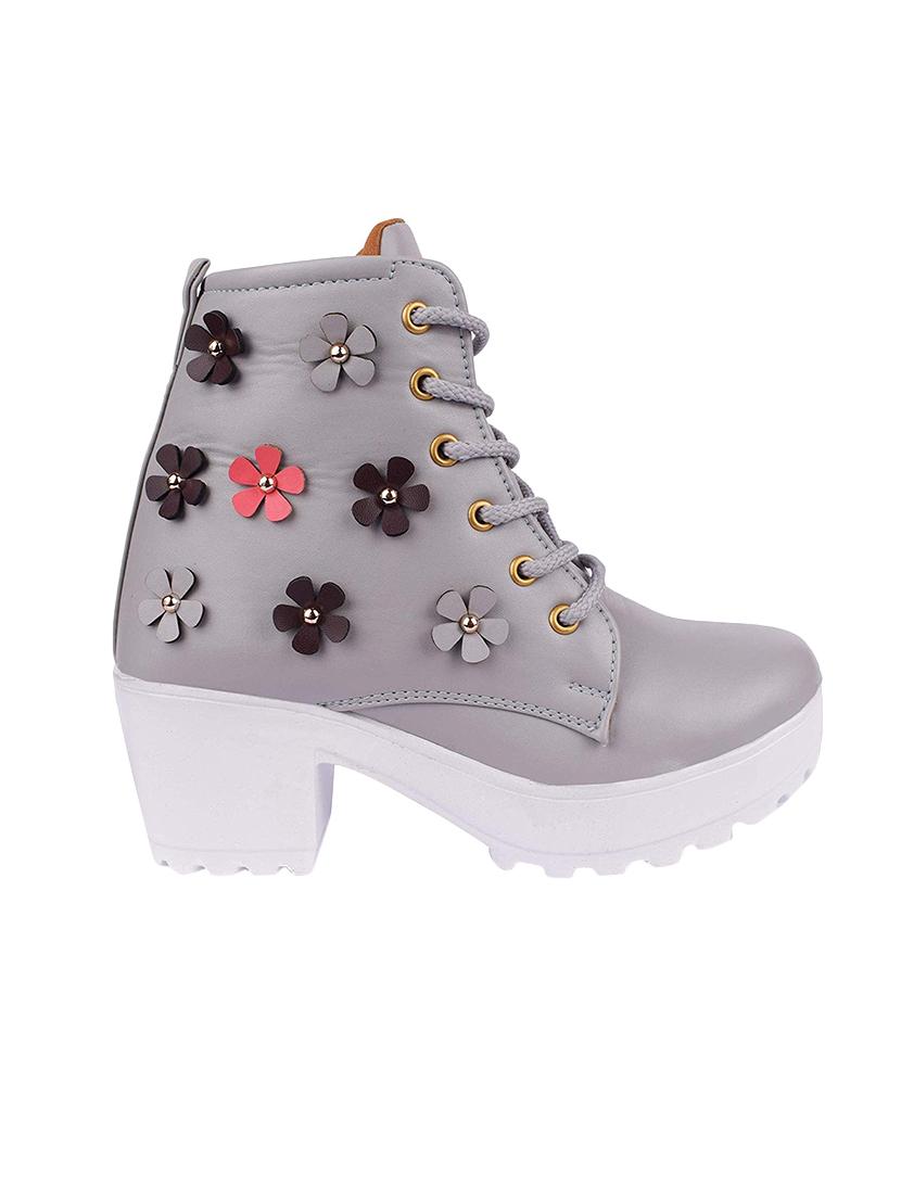 grey ankle length boots - 16492873 - Zoom Image - 2