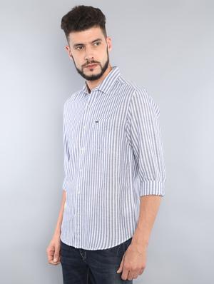 white striped casual shirt - 16492984 - Standard Image - 2