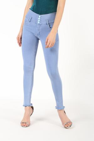 high rise frayed hem jeans - 16493036 - Standard Image - 2