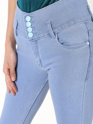 high rise frayed hem jeans - 16493036 - Standard Image - 5