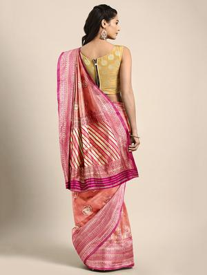 paisley woven saree with blouse - 16493190 - Standard Image - 2