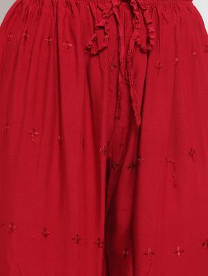 embroidered flared palazzo - 16493463 - Standard Image - 5