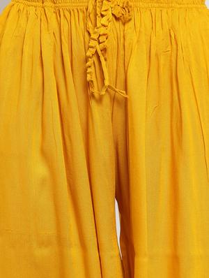 mustard rayon sharara - 16493464 - Standard Image - 5