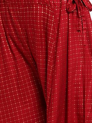 gold print flared palazzo - 16493470 - Standard Image - 5