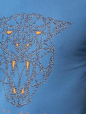 blue chest print t-shirt - 16493948 - Standard Image - 5
