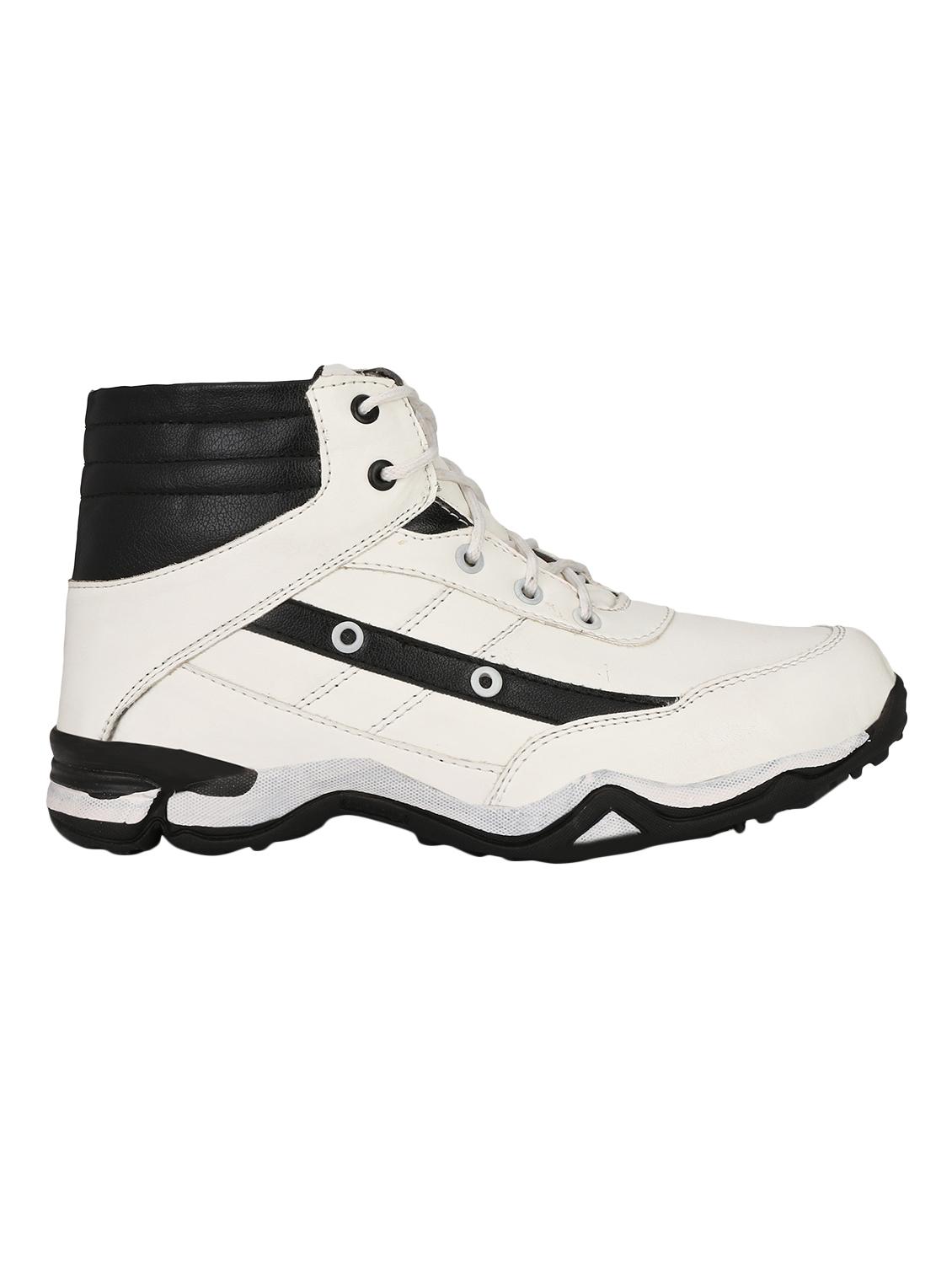zebx white leatherette high ankle boots - 16494133 - Zoom Image - 2