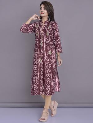 bandhani straight kurta - 16494161 - Standard Image - 2