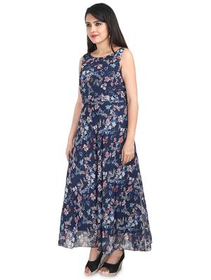 boat neck floral maxi dress - 16494423 - Standard Image - 2