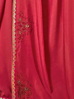 lace border embroidered saree with blouse - 16494631 - Standard Image - 2
