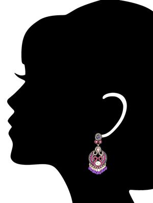 red crystal drop earring - 16494702 - Standard Image - 2