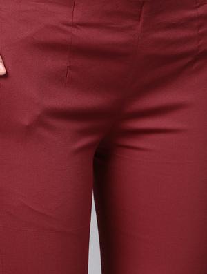 high rise solid trouser - 16495701 - Standard Image - 5