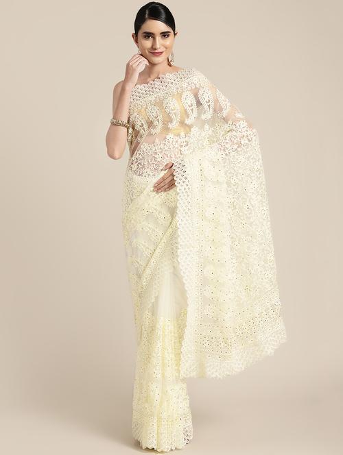 tonal embroidered saree with blouse - 16495903 - Standard Image - 1